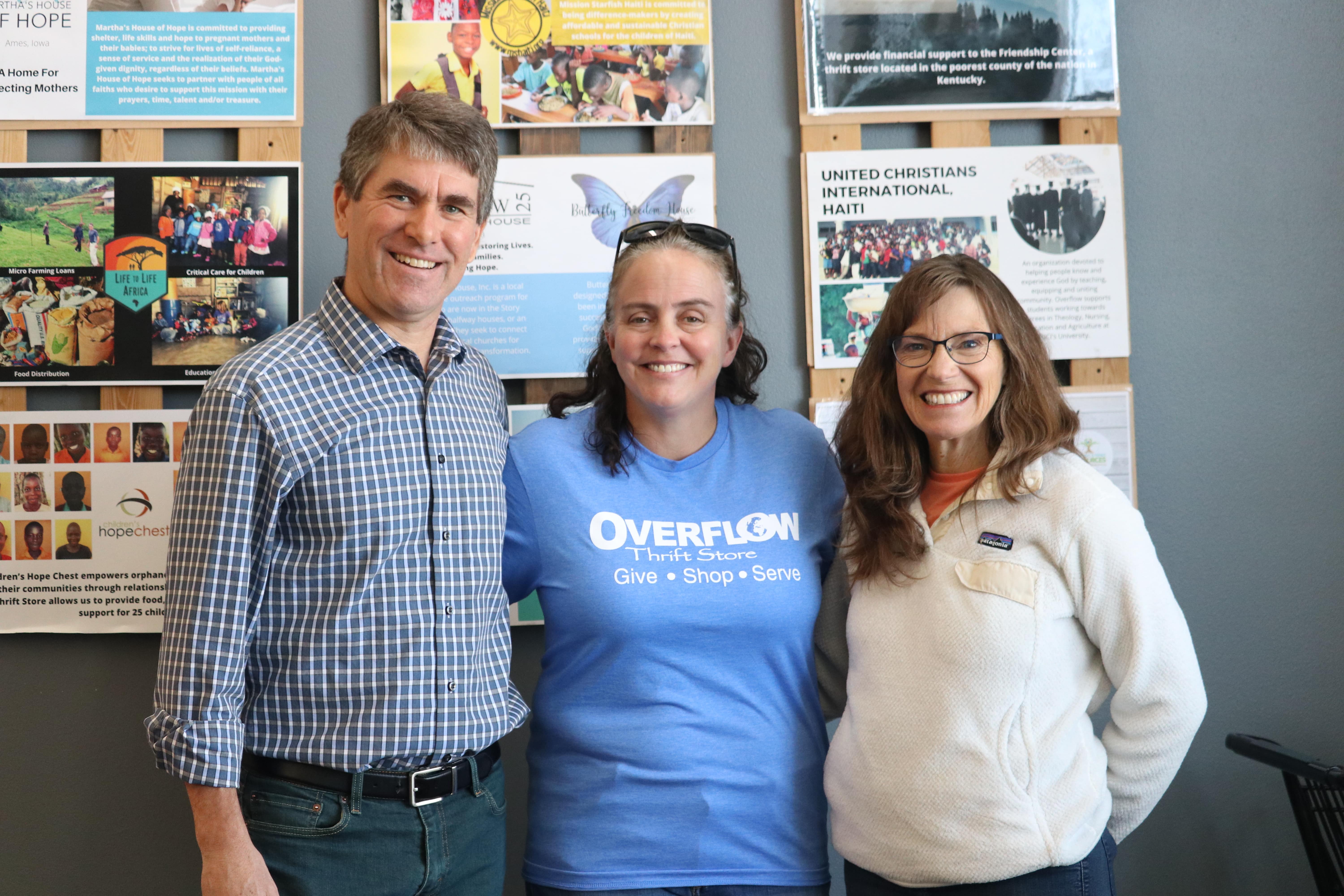 Three founders of Overflow Thrift Store Founder of Overflow Thrift Store